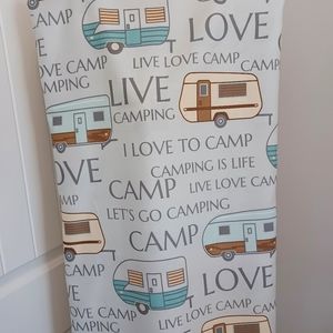 Camper Shower Curtain 54 x 72 Live, love, camp has campers on it